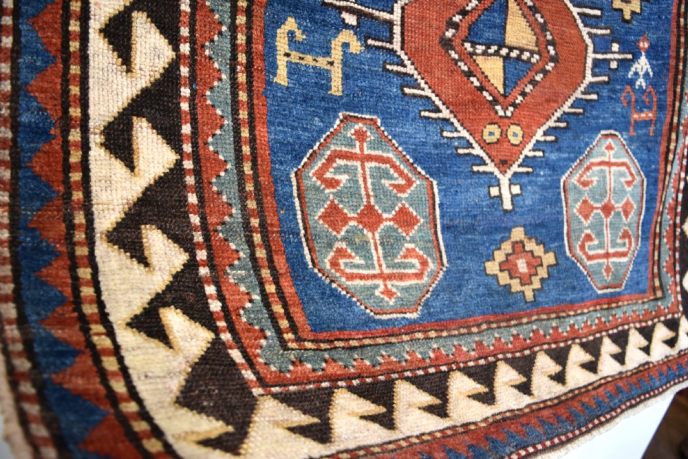 Antique Borjalu Kazak rug 124x104 cm View II