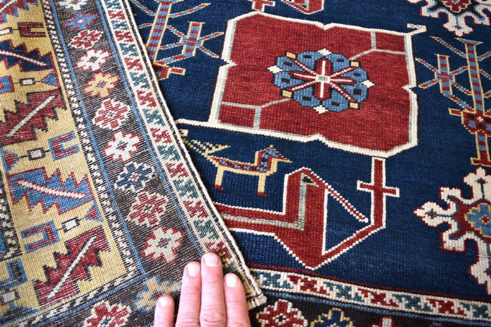 Fine antique Caucasian Karagashli village rug 140x98 cm View II