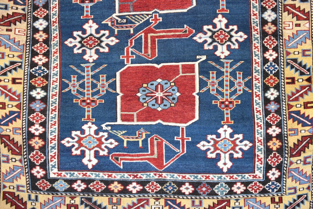 Fine antique Caucasian Karagashli village rug 140x98 cm View III