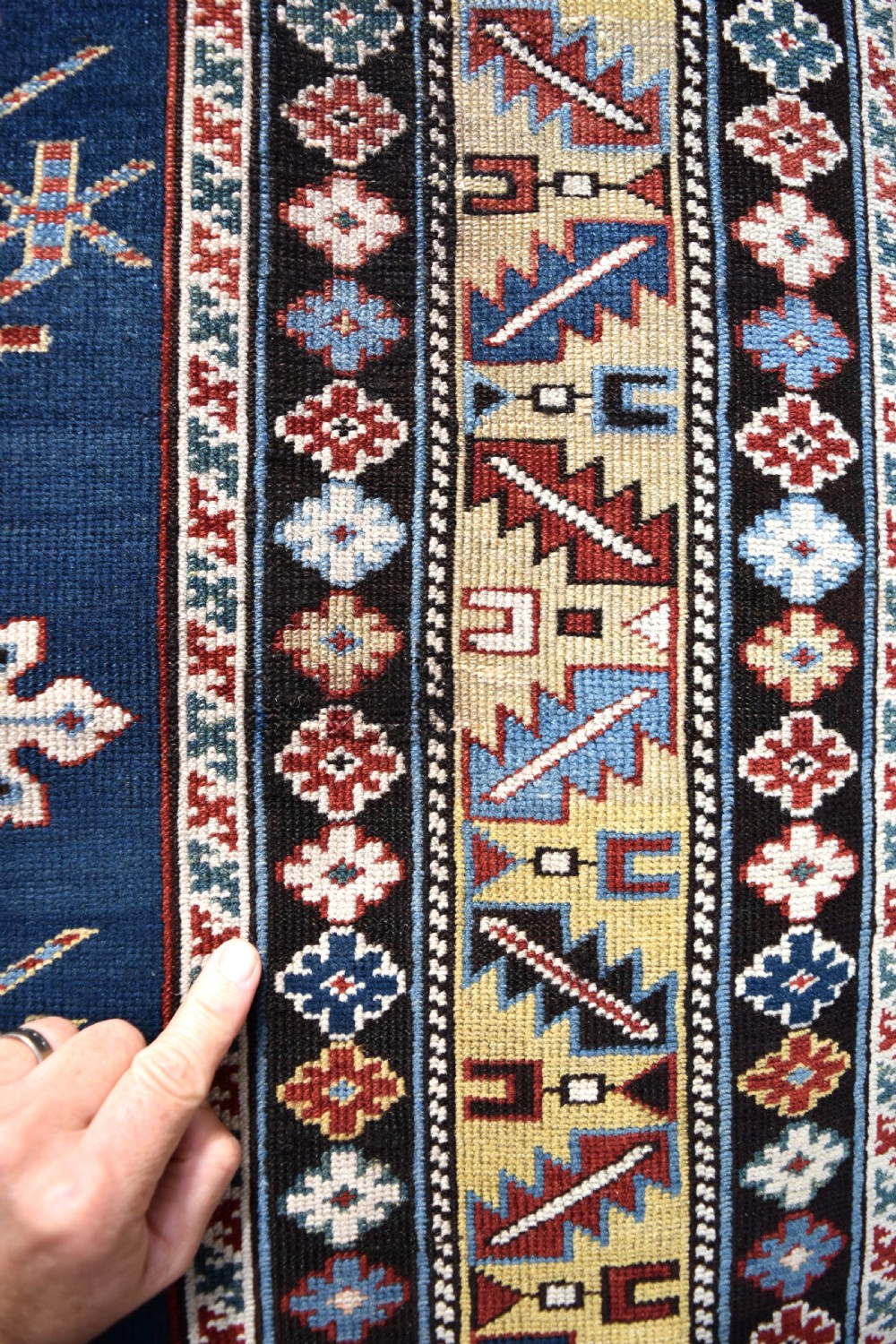 Fine antique Caucasian Karagashli village rug 140x98 cm View V