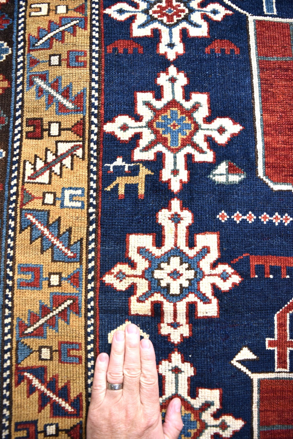 Fine antique Karagashli village rug 130x109 cm View V