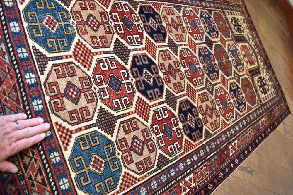A fine and rare Caucasian Moghan prayer rug 160x91 cm View VI