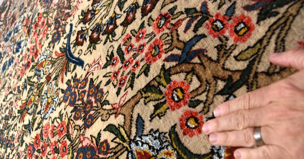 Old Part silk Qum rug 217x135 View III