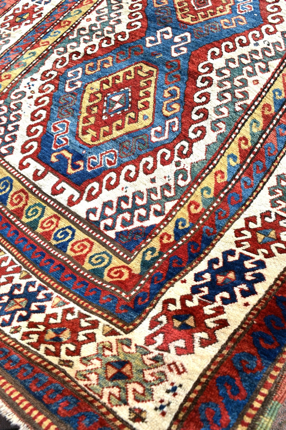 Antique Caucasian Borjalu Kazak rug 209x154cm View III