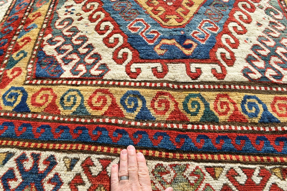 Antique Caucasian Borjalu Kazak rug 209x154cm View VI