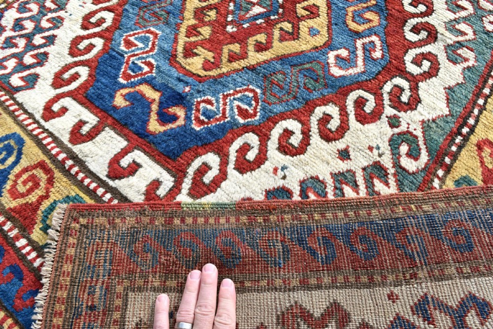 Antique Caucasian Borjalu Kazak rug 209x154cm View IX