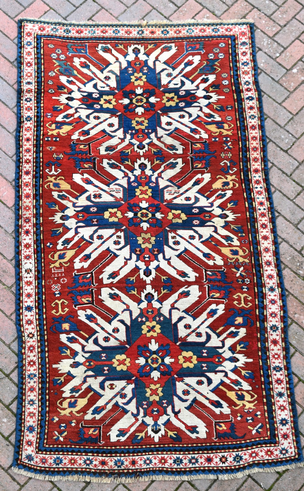 Fine Eagle Kazak rug Circa 1880 View II