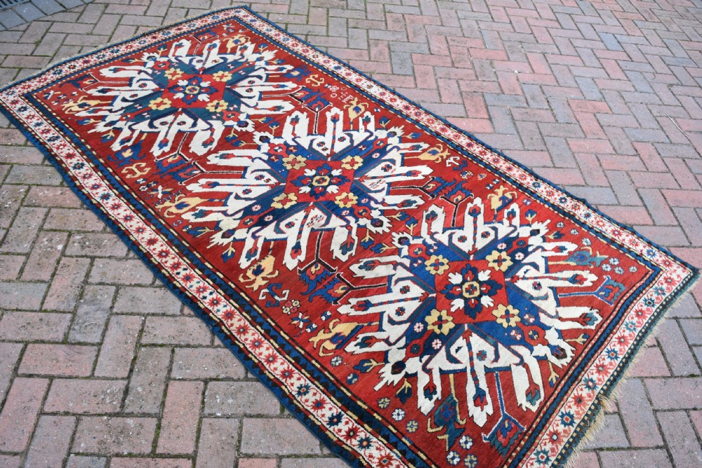 Fine Eagle Kazak rug Circa 1880 View IX