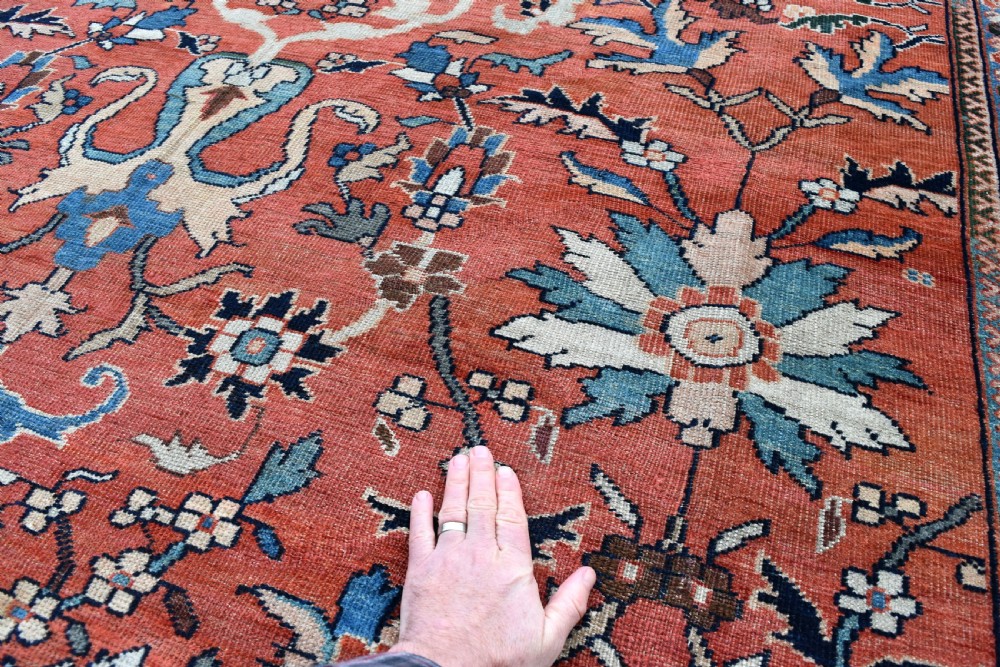 Fine antique Mahal carpet 378x229cm View V