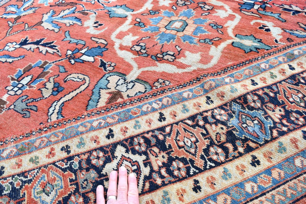 Fine antique Mahal carpet 378x229cm View X