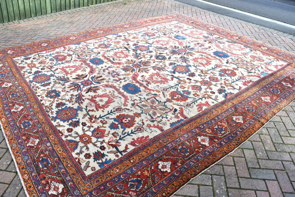 A fine antique Mahal carpet 402 x 303cm View X