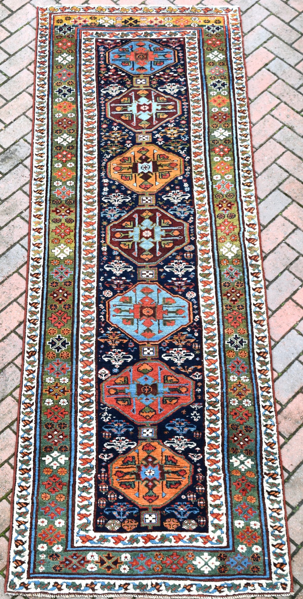 Antique Kurdish long rug 288x100cm View XII