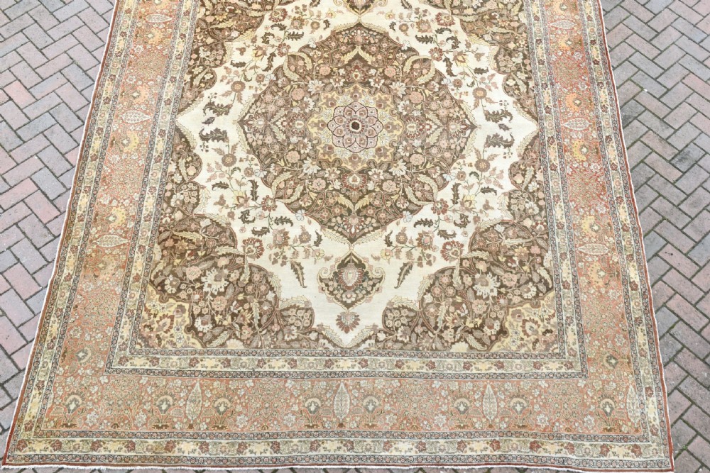 Fine antique Tabriz carpet 362x285 View II