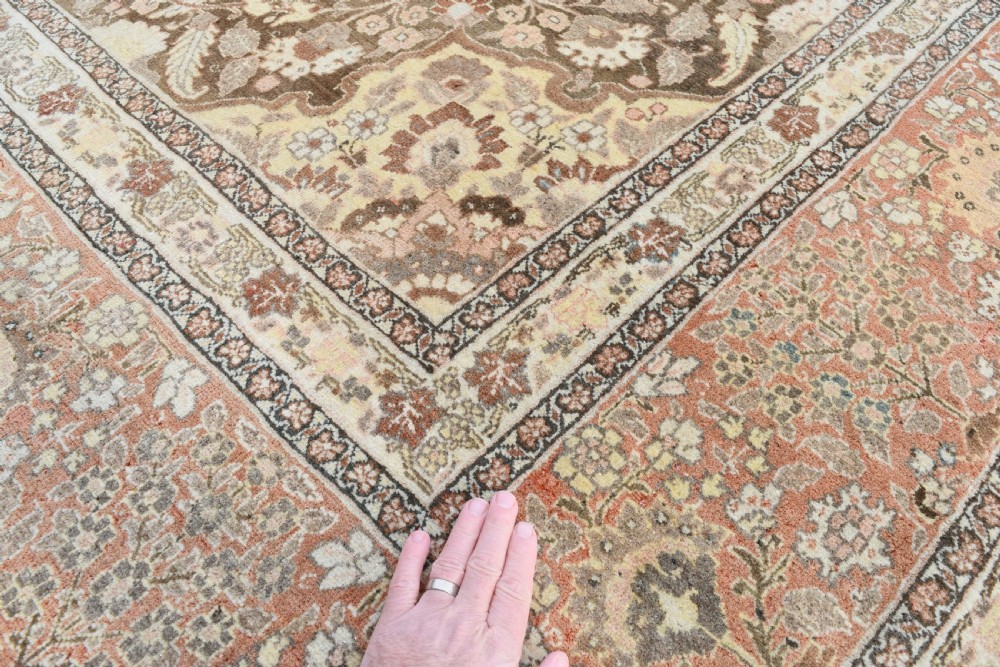 Fine antique Tabriz carpet 362x285 View V