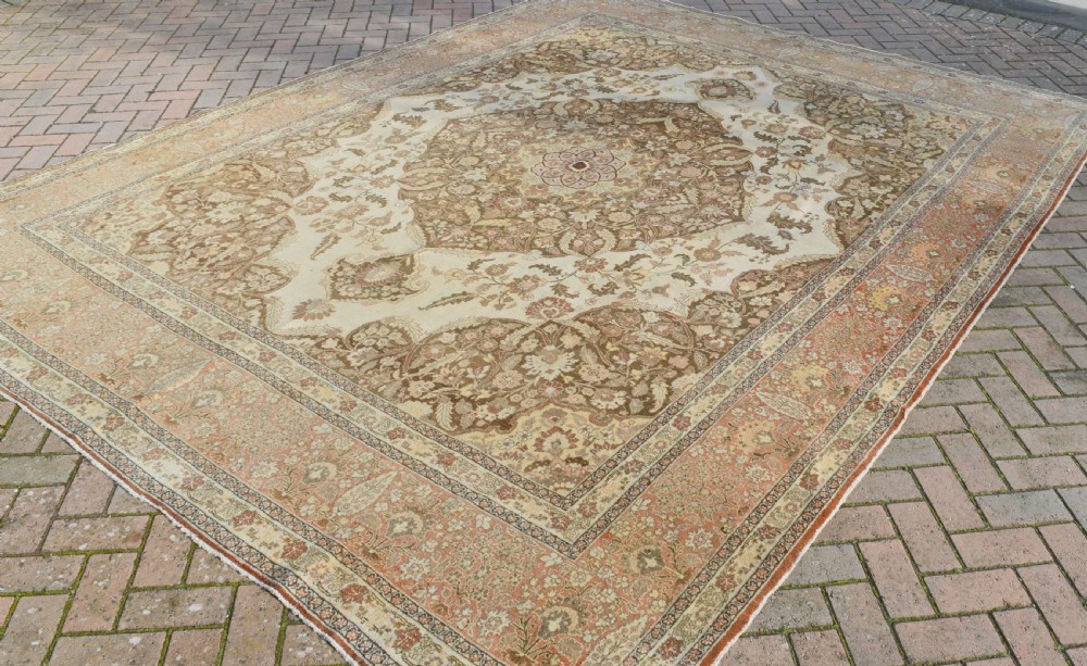 Fine antique Tabriz carpet 362x285 View IX