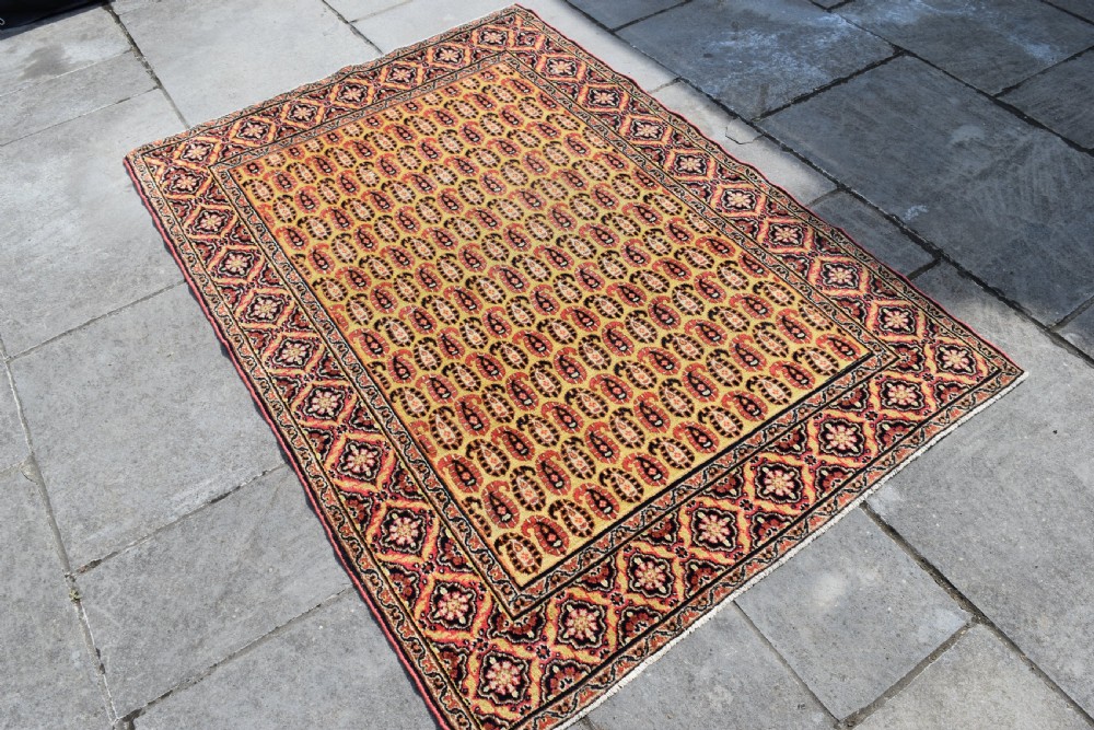 A rare yellow ground Khorrasan rug 190x129cm View II