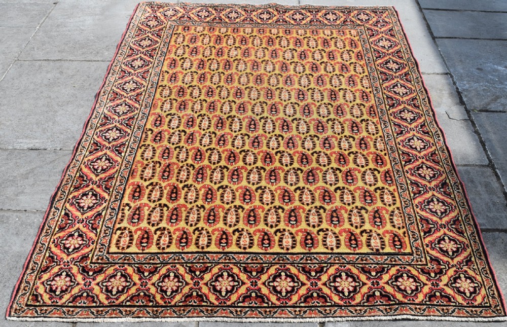 A rare yellow ground Khorrasan rug 190x129cm View III