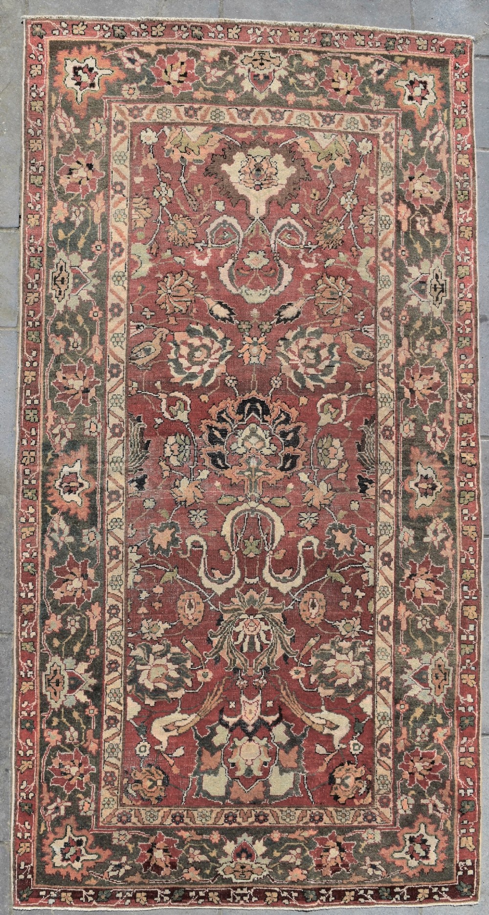 Antique Indian Amritsar rug  270x142 cm