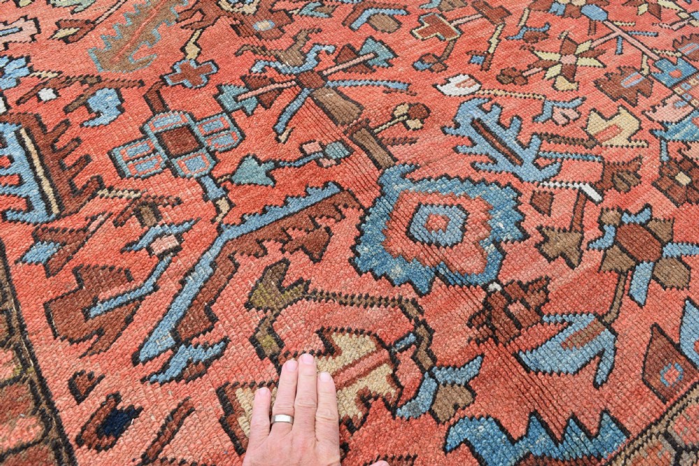 Antique Gorravan Heriz room size carpet 351x267 CM View IV