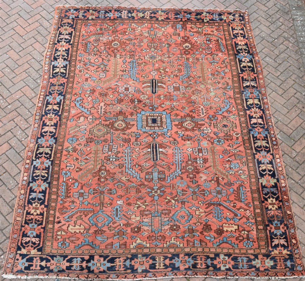 Antique Gorravan Heriz room size carpet 351x267 CM View V