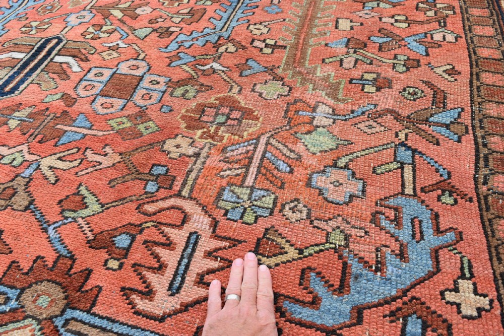 Antique Gorravan Heriz room size carpet 351x267 CM View IX