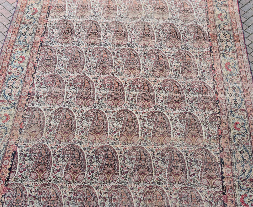 Fine Antique Kirman  Room size carpet 300x480 cm View II