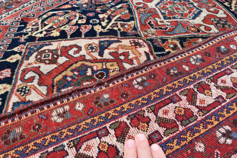 Fine antique Qasgai tribal rug 172x115 CM View IV