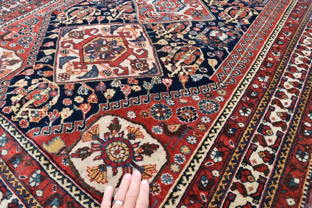 Fine antique Qasgai tribal rug 172x115 CM View V