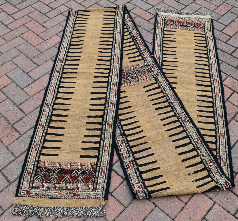 Old Quchan Kurd very long narrow kilim runner 495x46cm