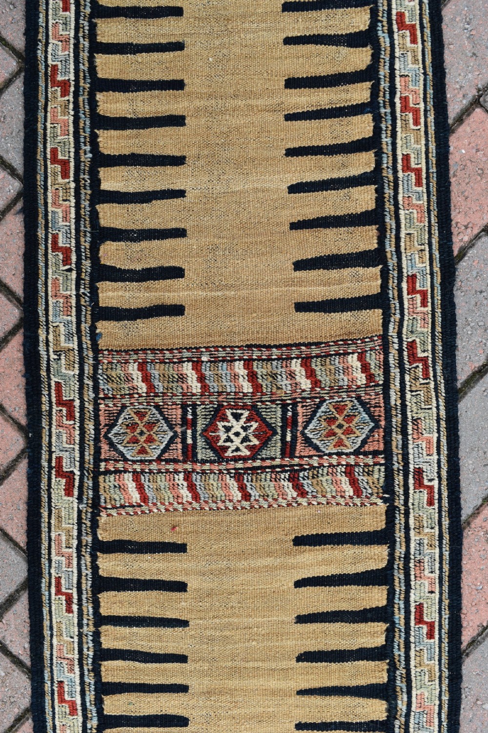 Old Quchan Kurd very long narrow kilim runner 495x46cm View II