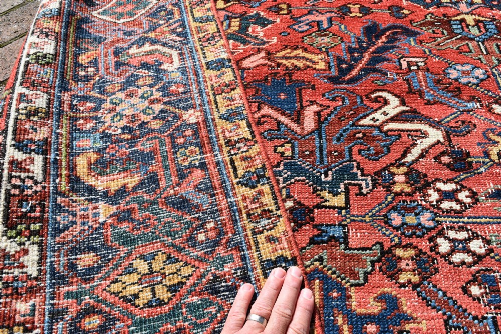 Old Persian Heriz roomsize carpet 297x221 CM View V