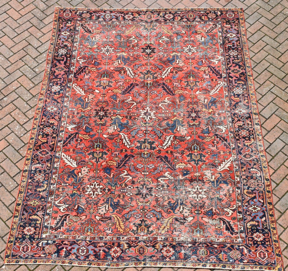 Old Persian Heriz roomsize carpet 297x221 CM View VI