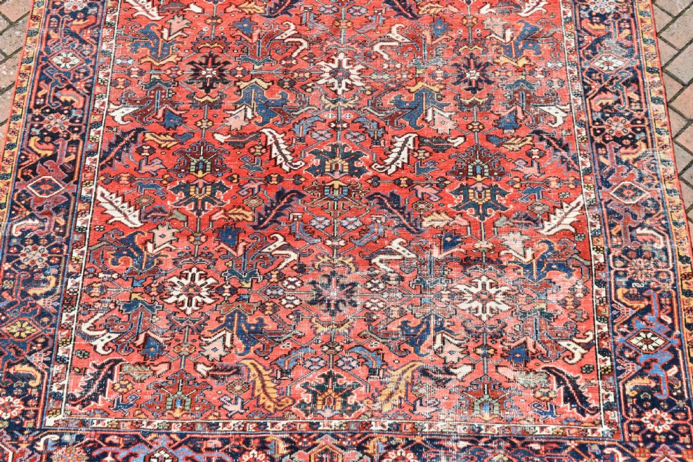 Old Persian Heriz roomsize carpet 297x221 CM View VII