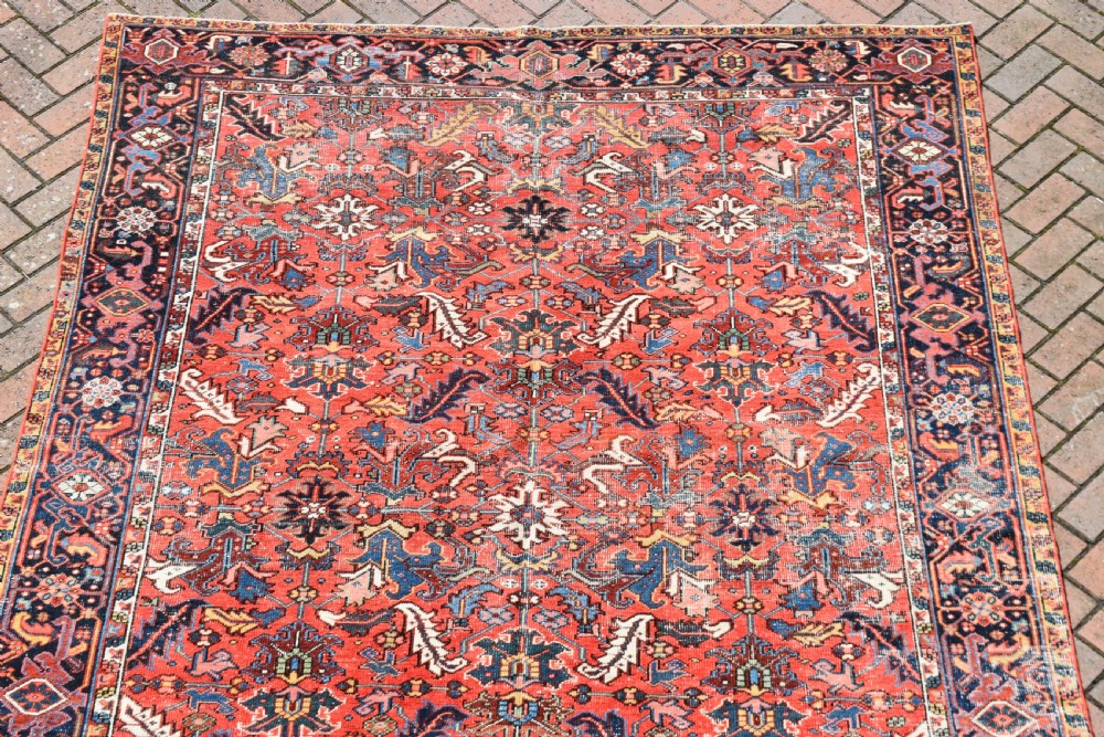 Old Persian Heriz roomsize carpet 297x221 CM View VIII