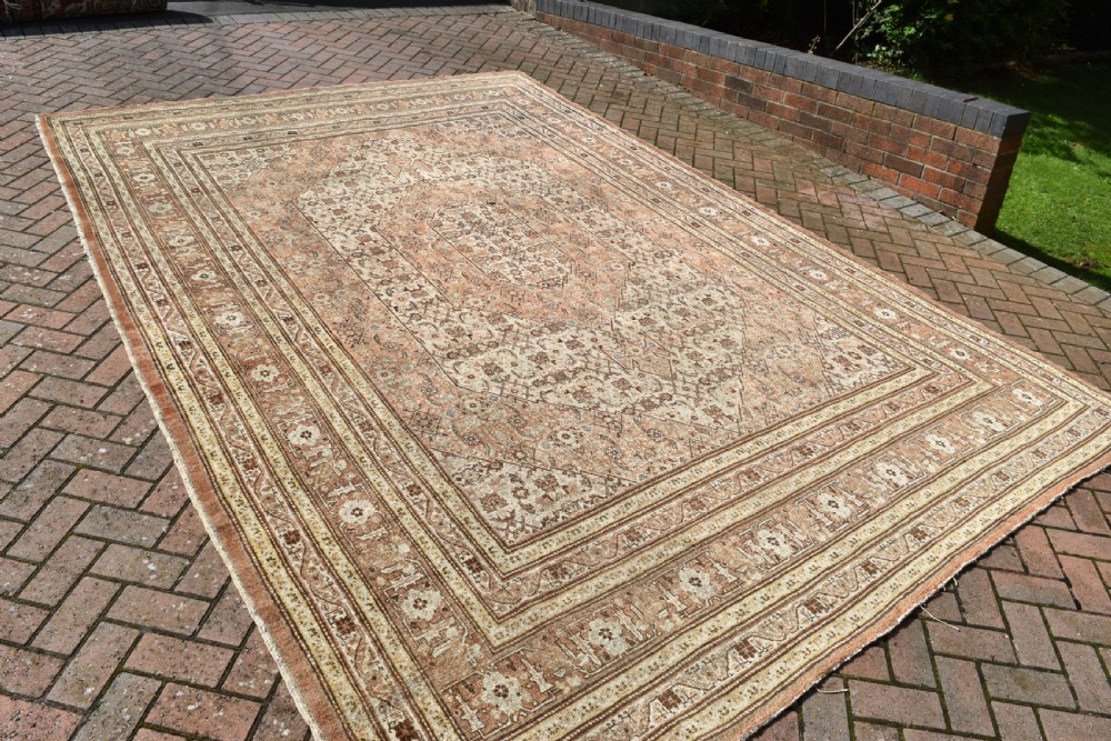 Antique Tabriz roomsize carpet 378x270 cm View III