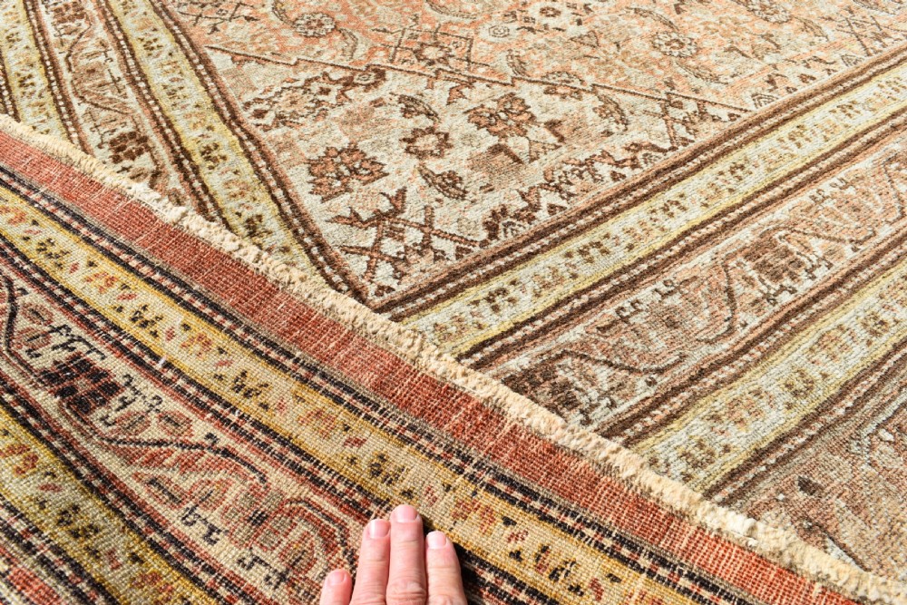 Antique Tabriz roomsize carpet 378x270 cm View V