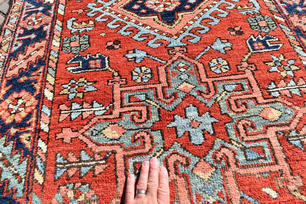Good antique Heriz runner 383x97cm View II