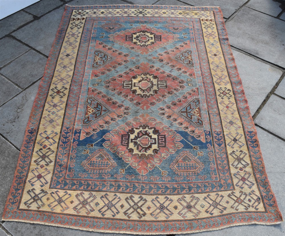 Antique Caucasian Seychor Sumac rug 188x129 cm