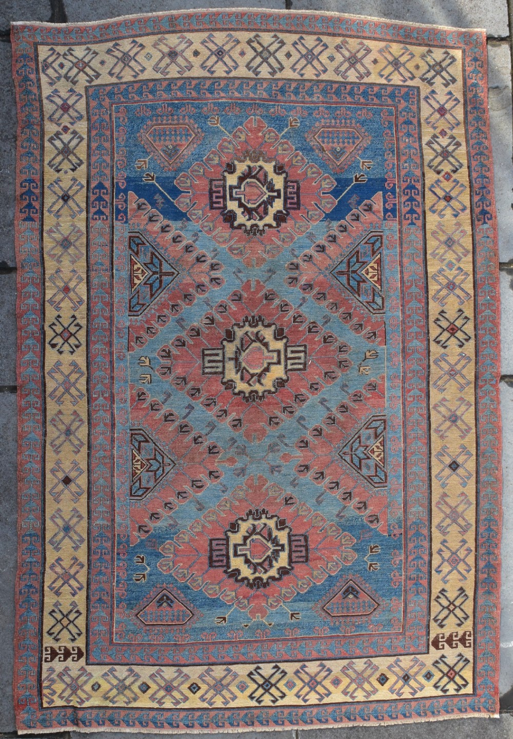 Antique Caucasian Seychor Sumac rug 188x129 cm View II