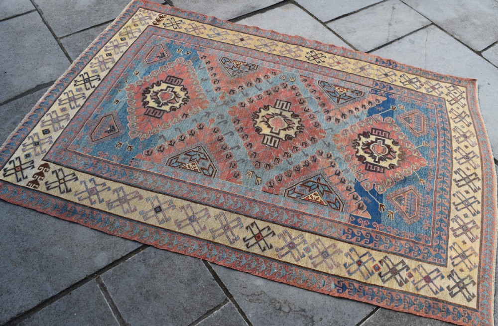 Antique Caucasian Seychor Sumac rug 188x129 cm View III