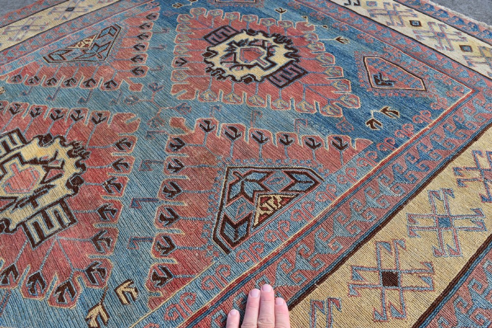 Antique Caucasian Seychor Sumac rug 188x129 cm View V