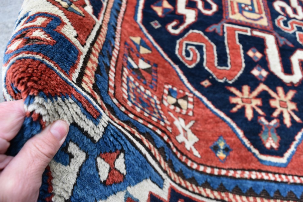Antique Caucasian Cloudband Kazak rug 248x126 cm View IV