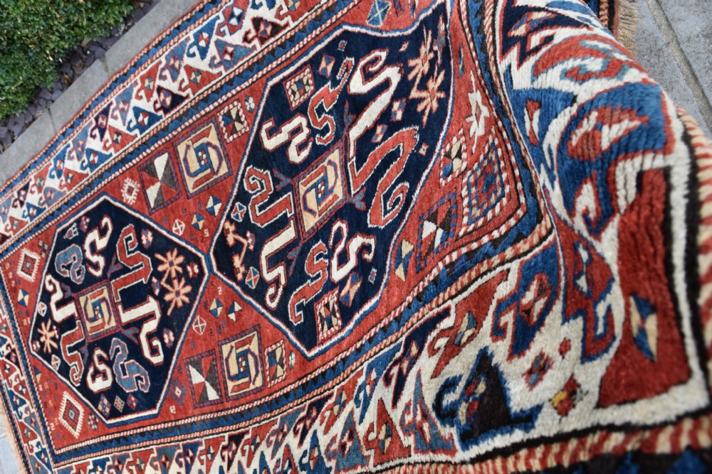 Antique Caucasian Cloudband Kazak rug 248x126 cm View VII