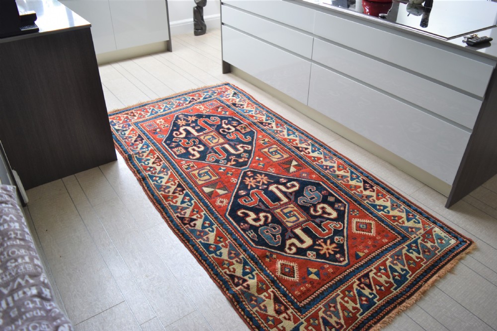 Antique Caucasian Cloudband Kazak rug 248x126 cm View IX