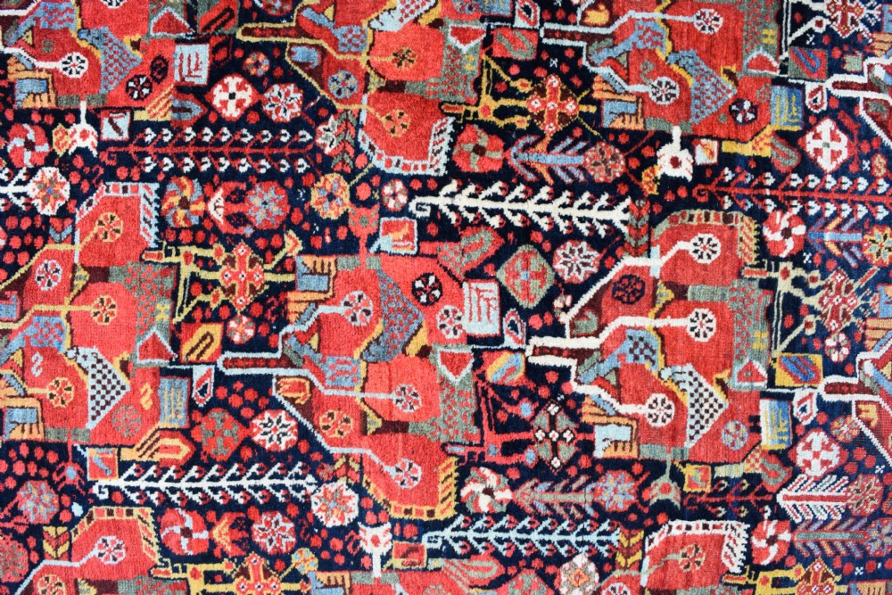 Fine antique Khamseh carpet 247x151 cm View II