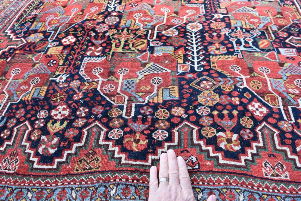 Fine antique Khamseh carpet 247x151 cm View III