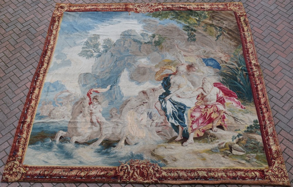 Very fine Flemish tapestry depicting Neptune 