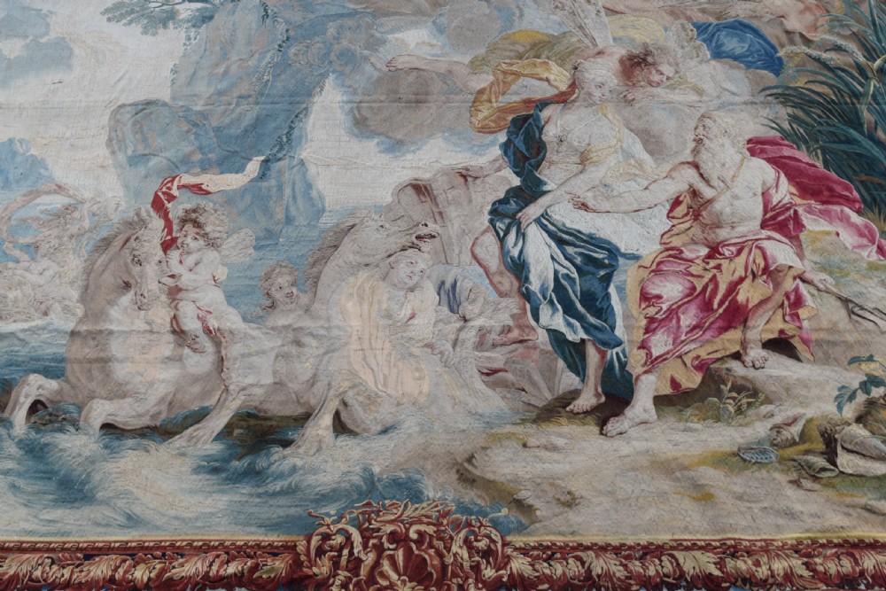 Very fine Flemish tapestry depicting Neptune  View VIII