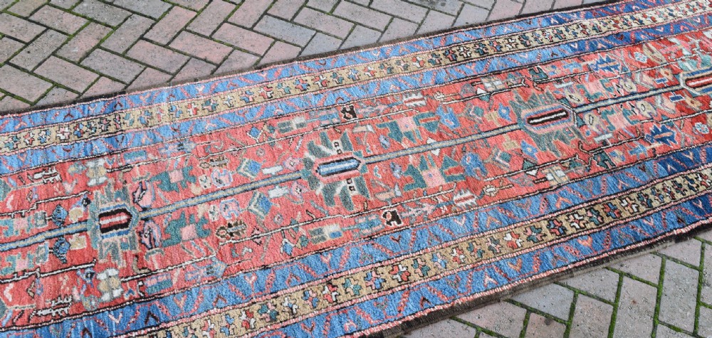 Good antique Heriz runner 330x97 cm View VI