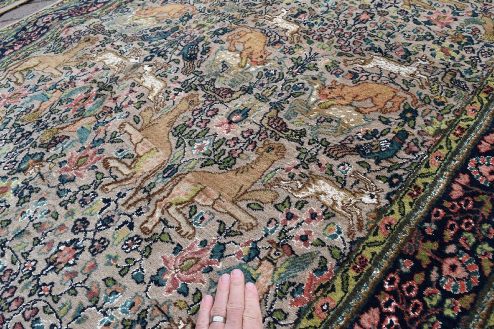 A pair of very large part silk Tabriz runners 608x129 cm each View VII